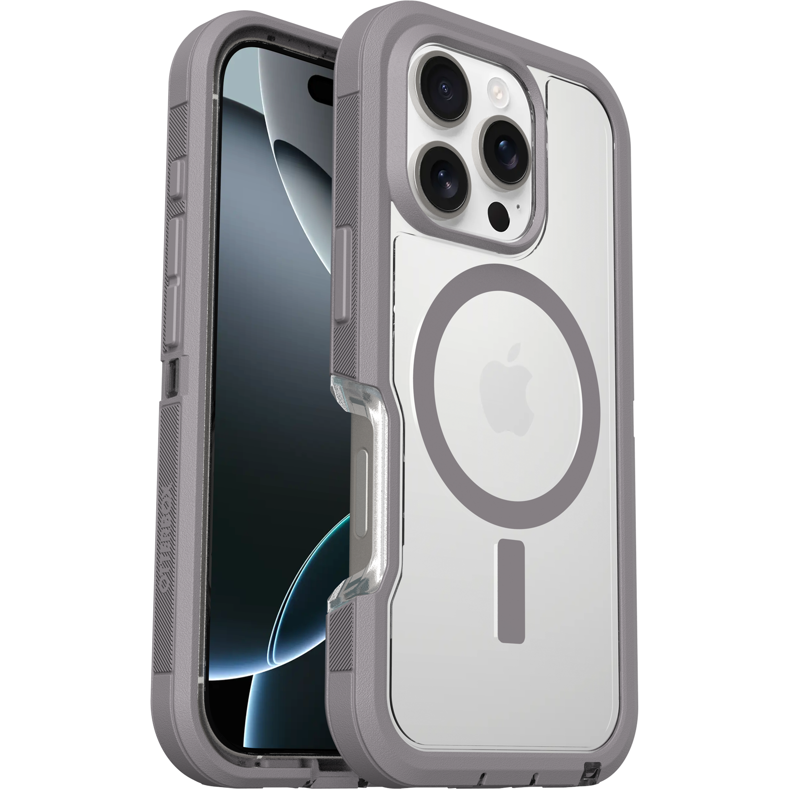 iPhone 16 Pro Defender Series XT Hülle - Schnee Bedeckt Klar