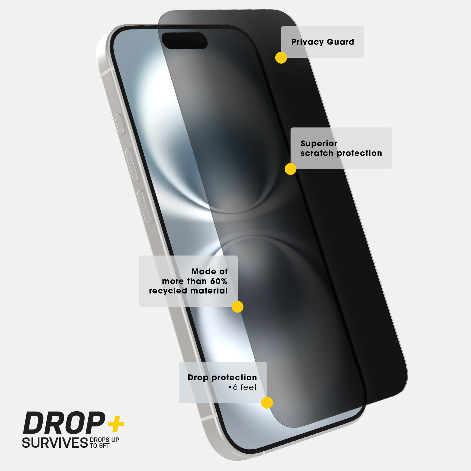 iPhone 16 Pro Premium Pro Glass Privacy Guard Screen Protector - Image 1788