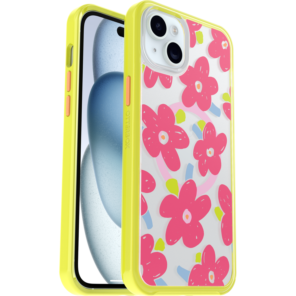 iPhone 15 Plus en iPhone 14 Plus Symmetry Series Clear Coque pour MagSafe Fluttering Flora