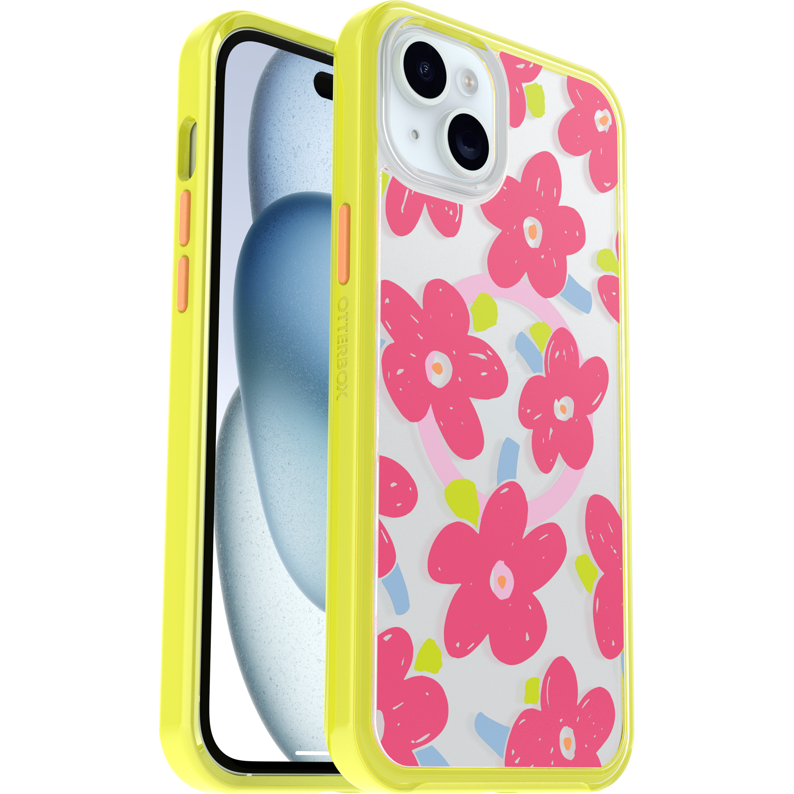 iPhone 15 Plus en iPhone 14 Plus Symmetry Series Clear Coque pour MagSafe Fluttering Flora