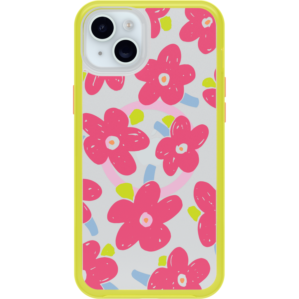 iPhone 15 Plus en iPhone 14 Plus Symmetry Series Clear Coque pour MagSafe Fluttering Flora