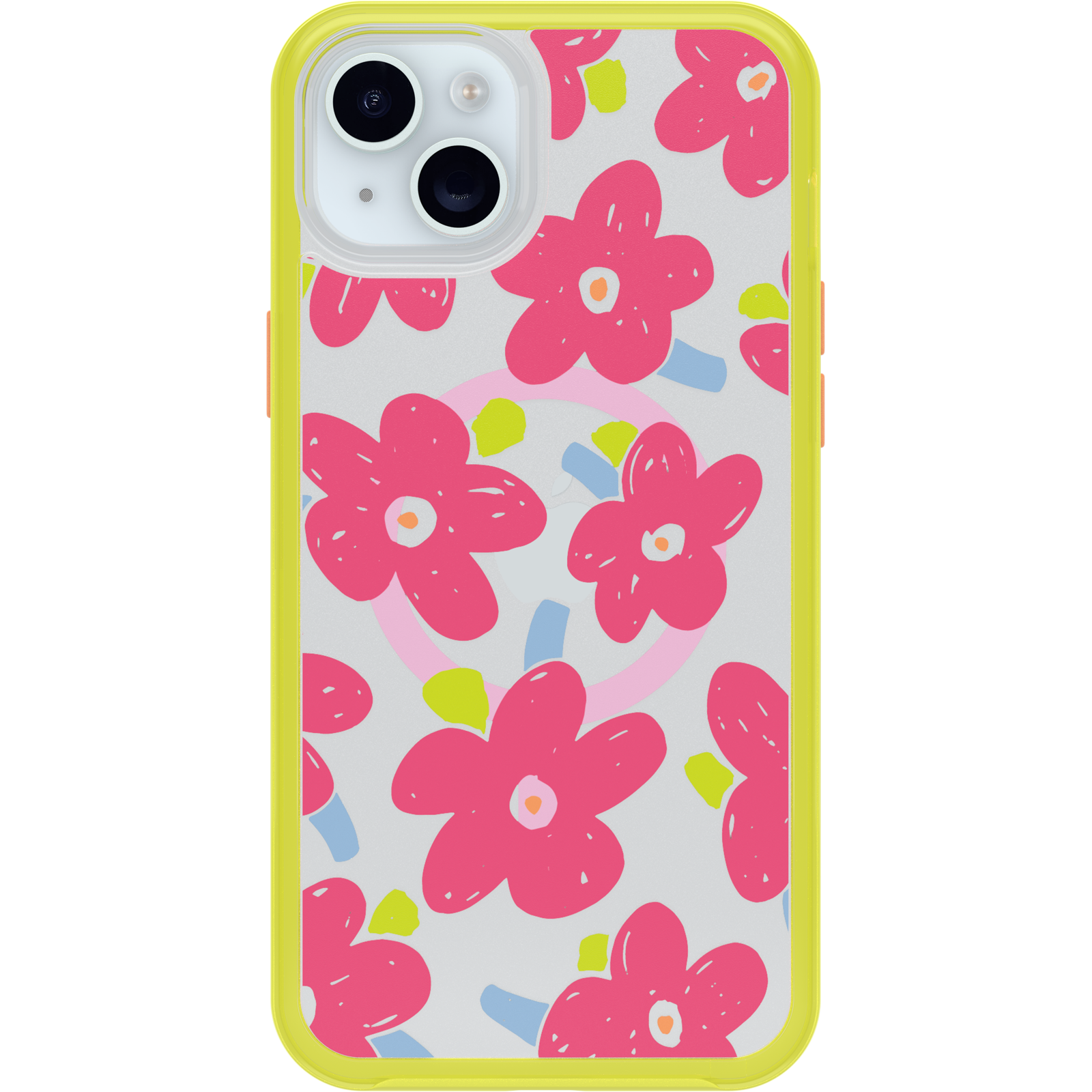 iPhone 15 Plus en iPhone 14 Plus Symmetry Series Clear Coque pour MagSafe Fluttering Flora