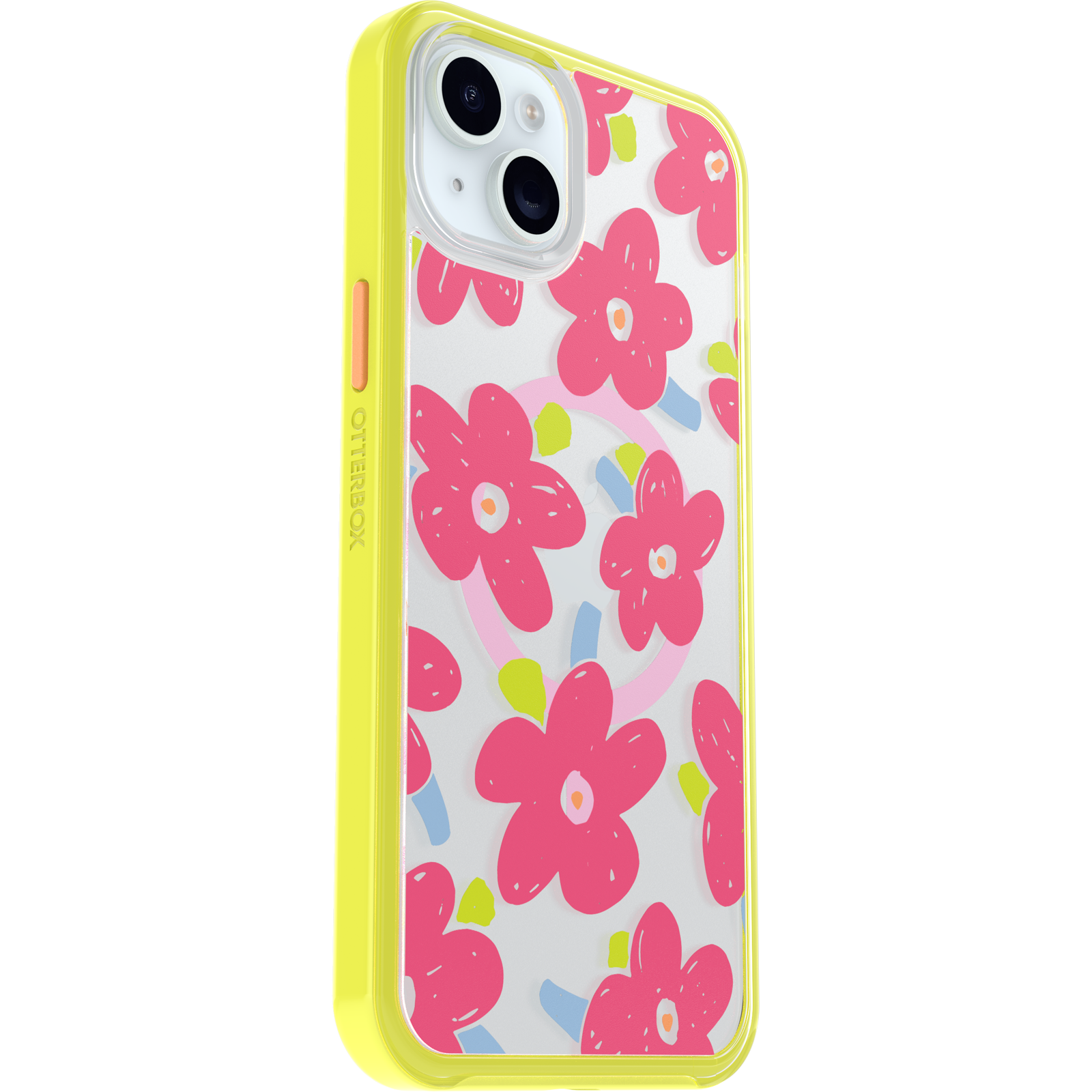 iPhone 15 Plus en iPhone 14 Plus Symmetry Series Clear Coque pour MagSafe Fluttering Flora