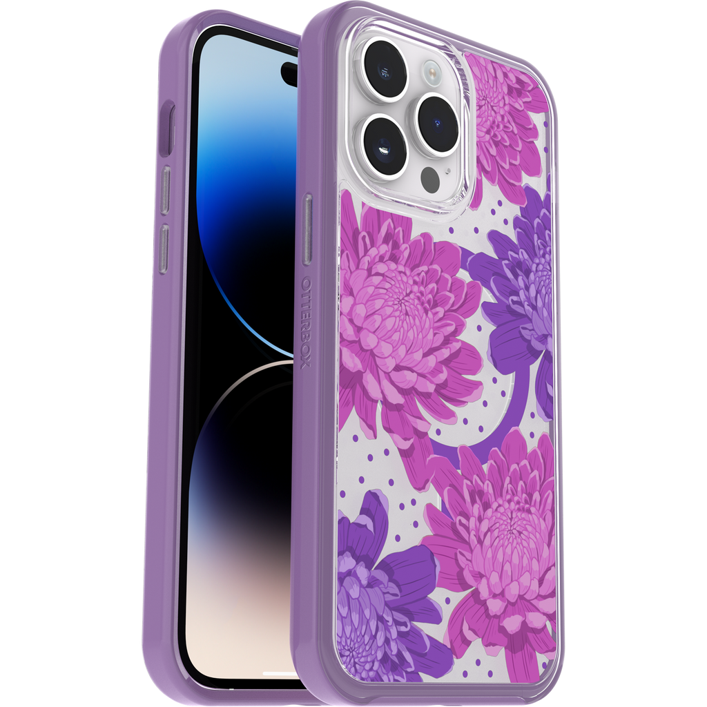 iPhone 14 Pro Max Symmetry Series Clear Hoesje voor MagSafe Fluttering Flora