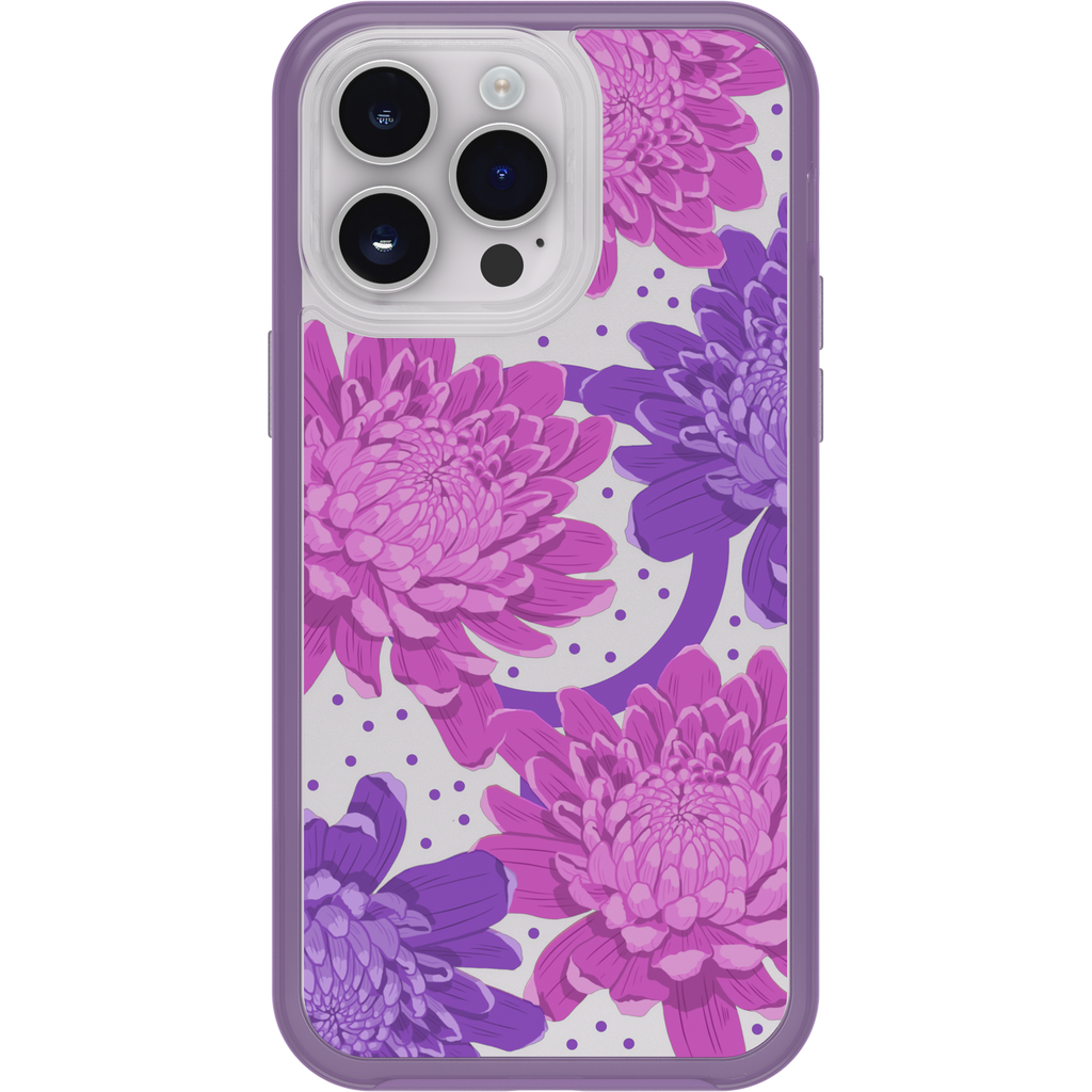 iPhone 14 Pro Max Symmetry Series Clear Hoesje voor MagSafe Fluttering Flora