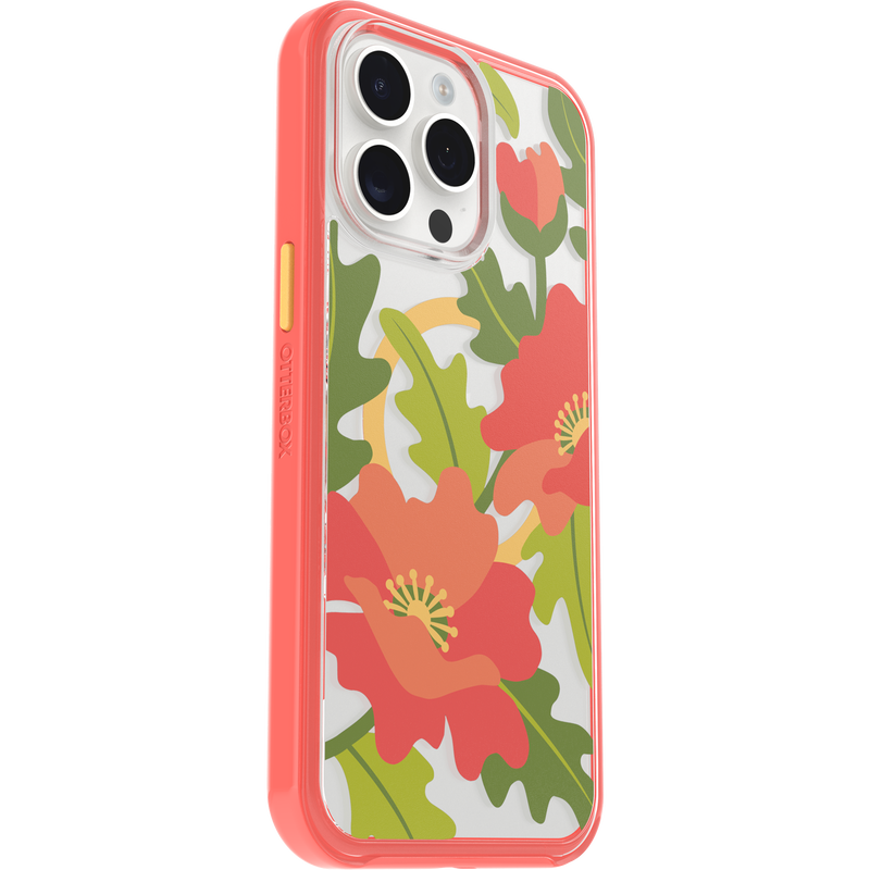 product image 3 - Coque iPhone 15 Pro Max Symmetry Series Clear pour MagSafe Fluttering Flora