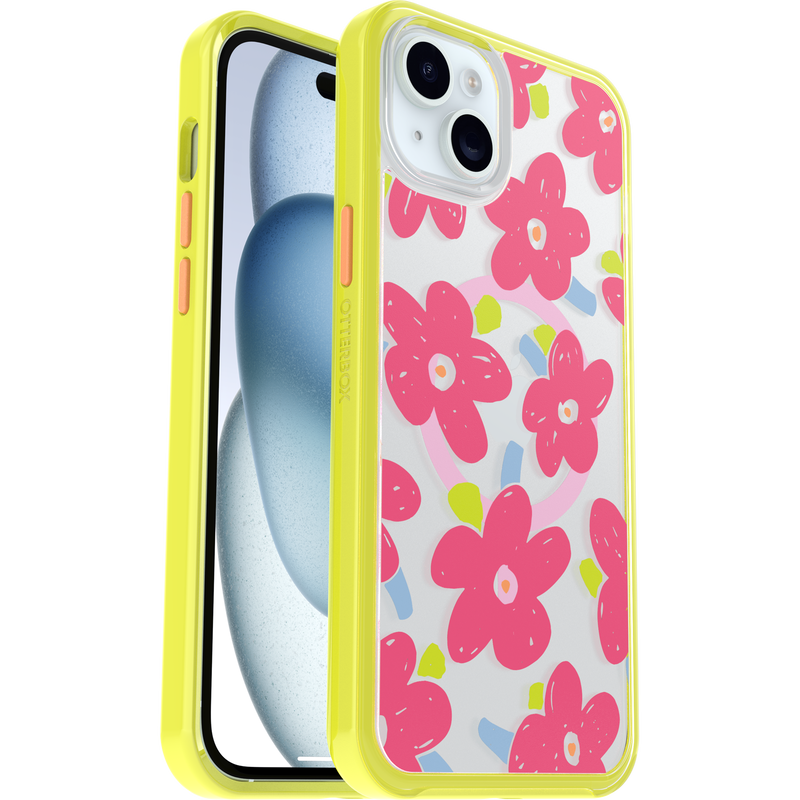 product image 1 - iPhone 14 Plus and iPhone 15 Plus Case Symmetry Series Clear for MagSafe Fluttering Flora