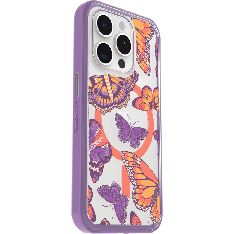 product image 3 - iPhone 15 Pro Case Symmetry Series Clear for MagSafe Fluttering Flora