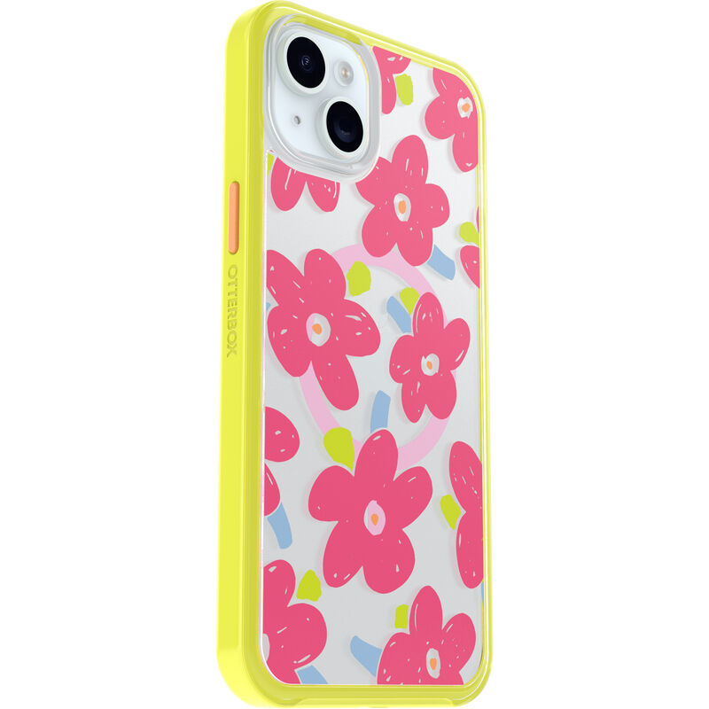 product image 3 - iPhone 14 Plus y iPhone 15 Plus Funda Symmetry Series Clear para MagSafe Fluttering Flora