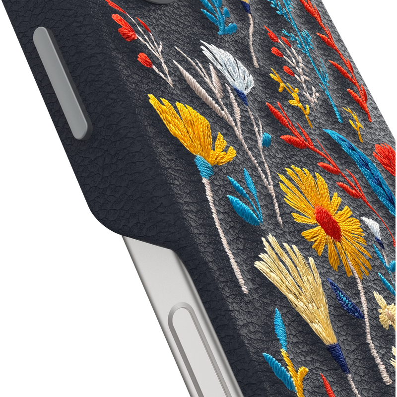 product image 3 - iPhone 16 Case Symmetry Series Cactus Leather Embroidery