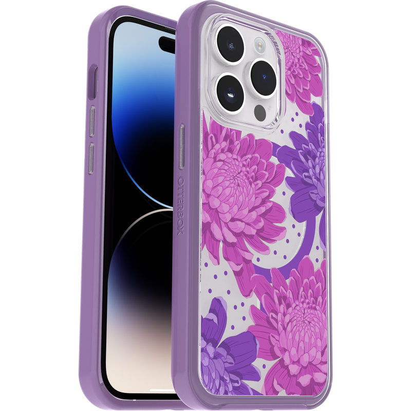 product image 1 - iPhone 14 Pro Custodia Symmetry Series Clear per MagSafe Fluttering Flora
