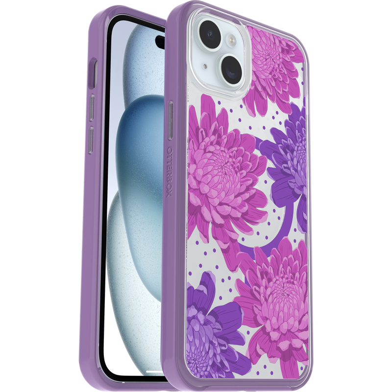 product image 1 - iPhone 14 Plus and iPhone 15 Plus Case Symmetry Series Clear for MagSafe Fluttering Flora