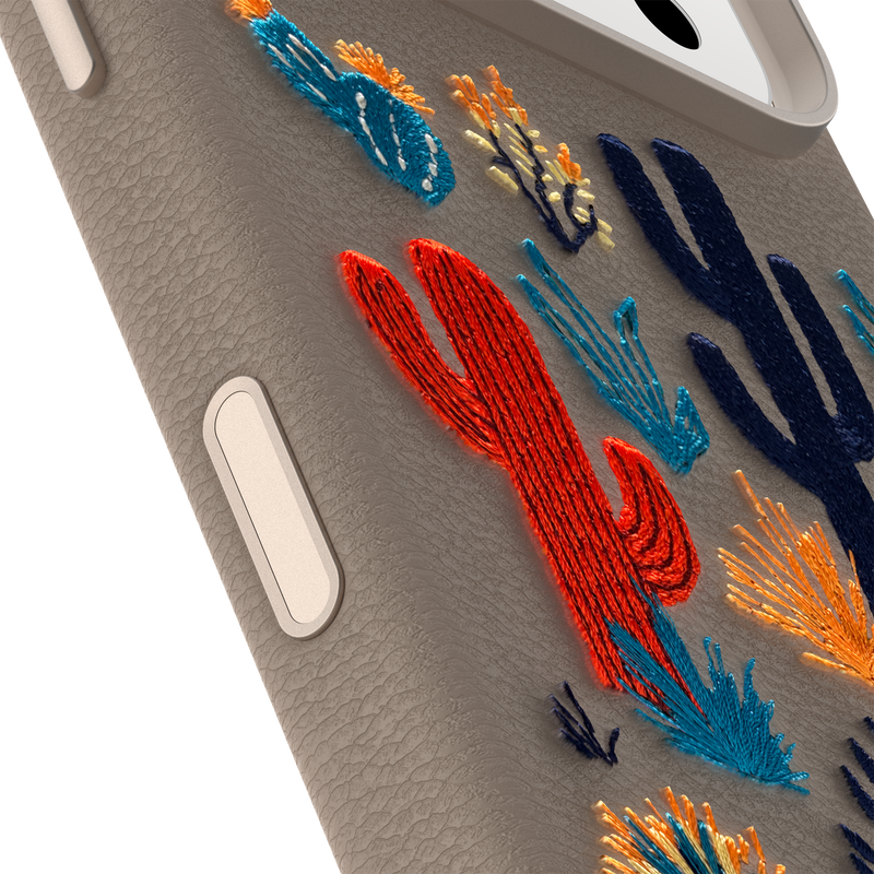 product image 3 - iPhone 17 Pro Case Symmetry Series Cactus Leather Embroidery