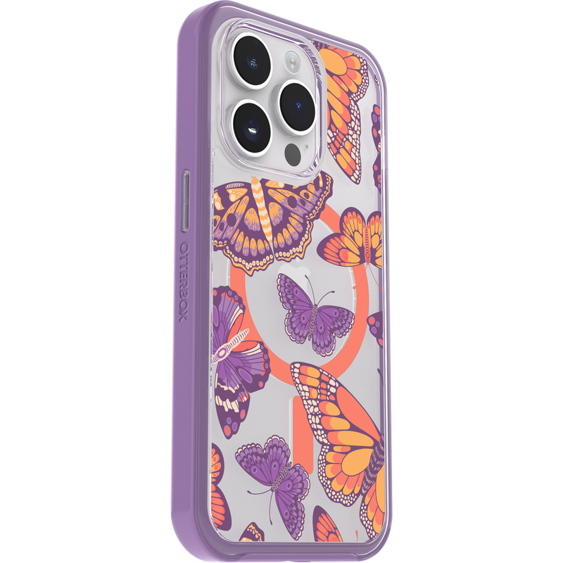 product image 3 - iPhone 14 Pro Custodia Symmetry Series Clear per MagSafe Fluttering Flora