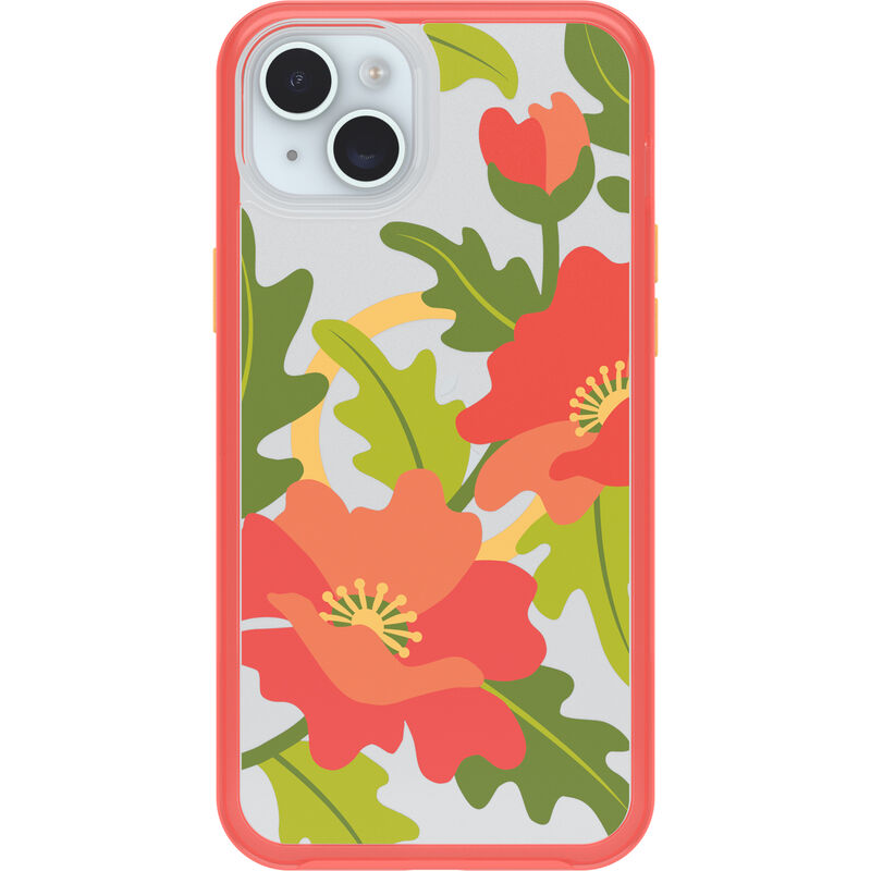 product image 2 - iPhone 14 Plus y iPhone 15 Plus Funda Symmetry Series Clear para MagSafe Fluttering Flora