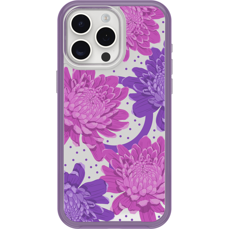 product image 2 - Coque iPhone 15 Pro Max Symmetry Series Clear pour MagSafe Fluttering Flora