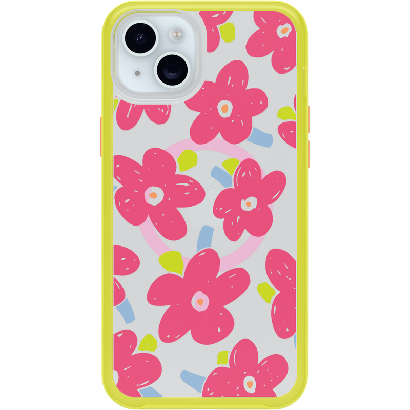 product image 2 - iPhone 14 Plus and iPhone 15 Plus Case Symmetry Series Clear for MagSafe Fluttering Flora
