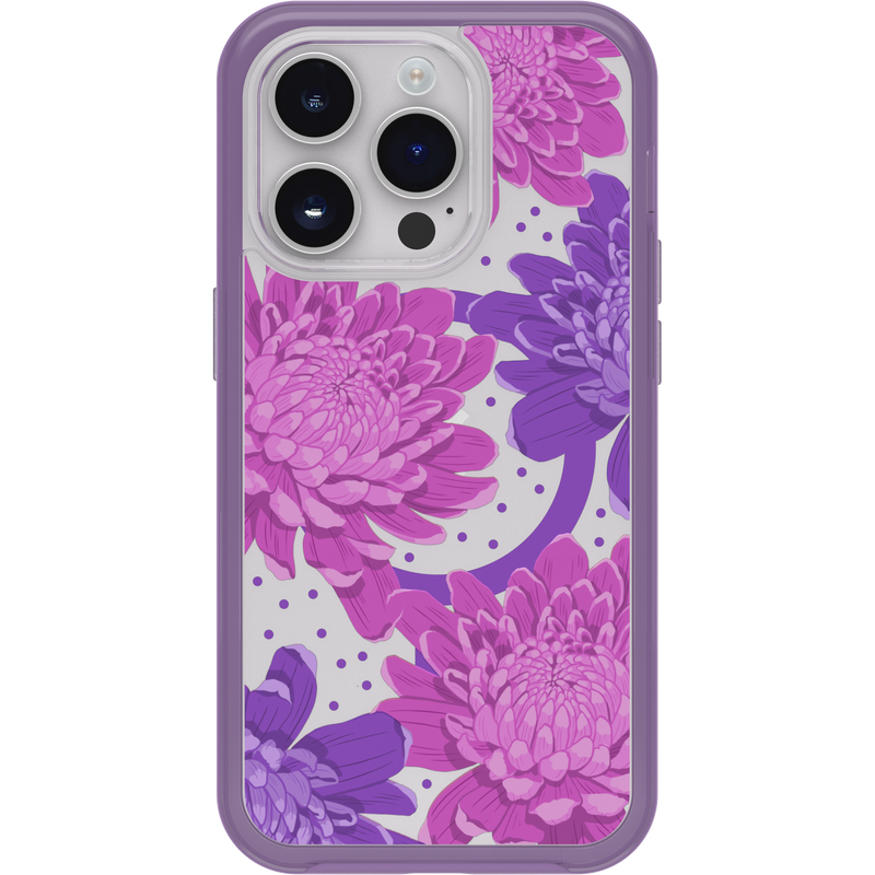 product image 2 - iPhone 14 Pro Custodia Symmetry Series Clear per MagSafe Fluttering Flora