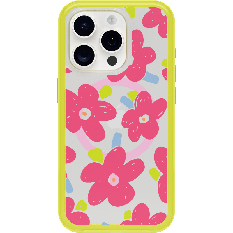 product image 2 - iPhone 15 Pro Case Symmetry Series Clear for MagSafe Fluttering Flora