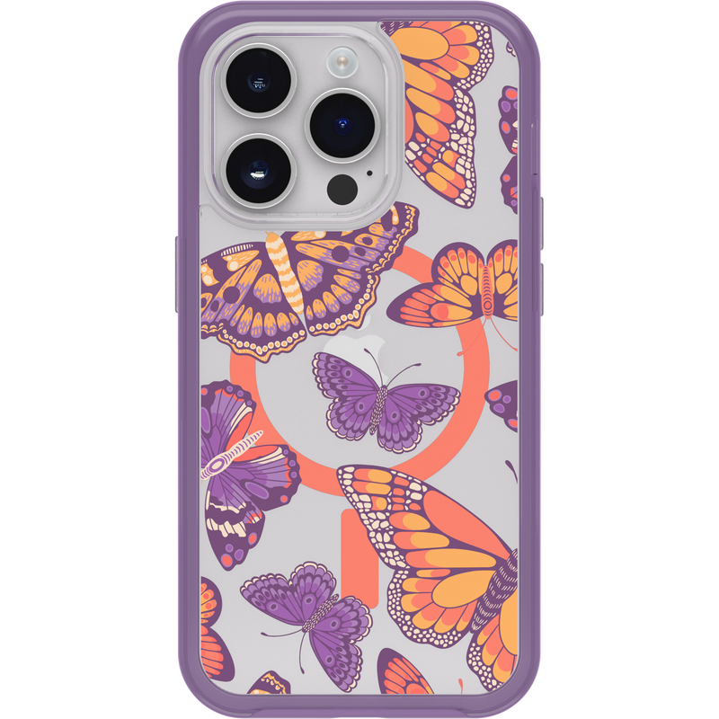 product image 2 - iPhone 14 Pro Custodia Symmetry Series Clear per MagSafe Fluttering Flora