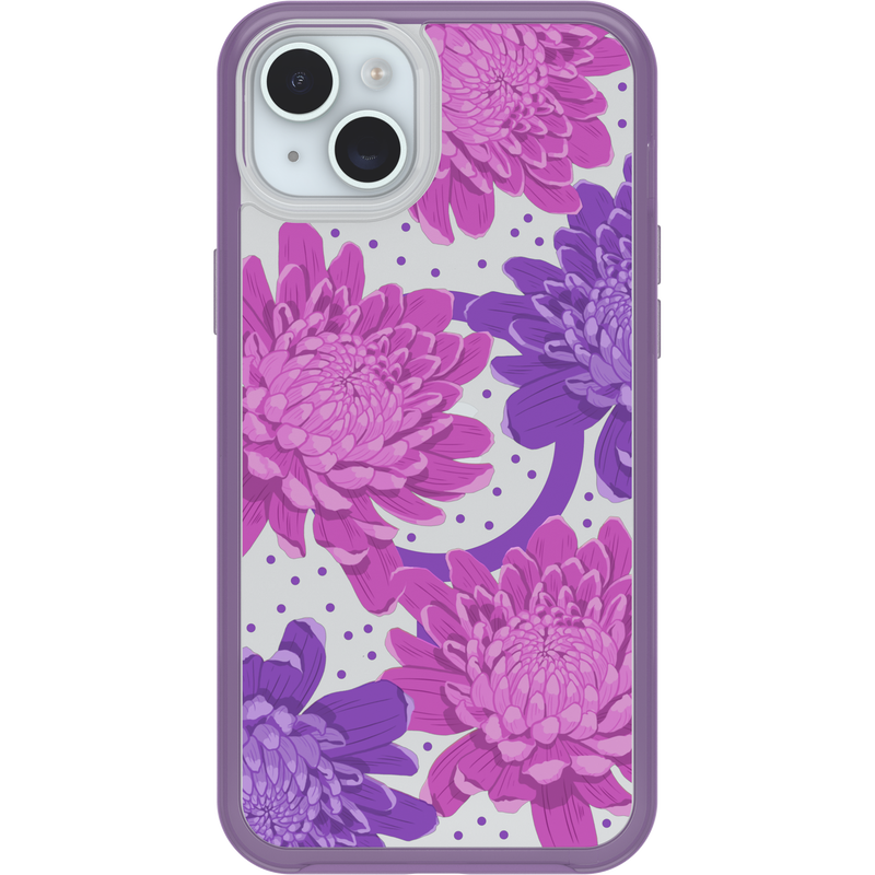 product image 2 - iPhone 14 Plus and iPhone 15 Plus Case Symmetry Series Clear for MagSafe Fluttering Flora