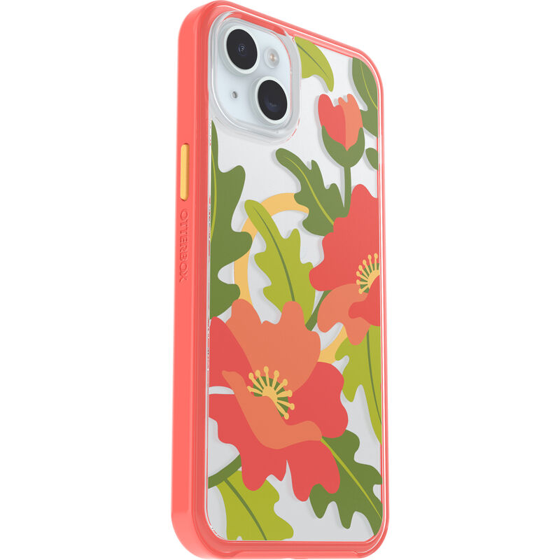 product image 3 - iPhone 14 Plus y iPhone 15 Plus Funda Symmetry Series Clear para MagSafe Fluttering Flora