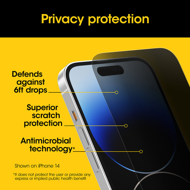 product image 4 - iPhone 15 Pro Max Screen Protector Premium Pro Glass Privacy Guard